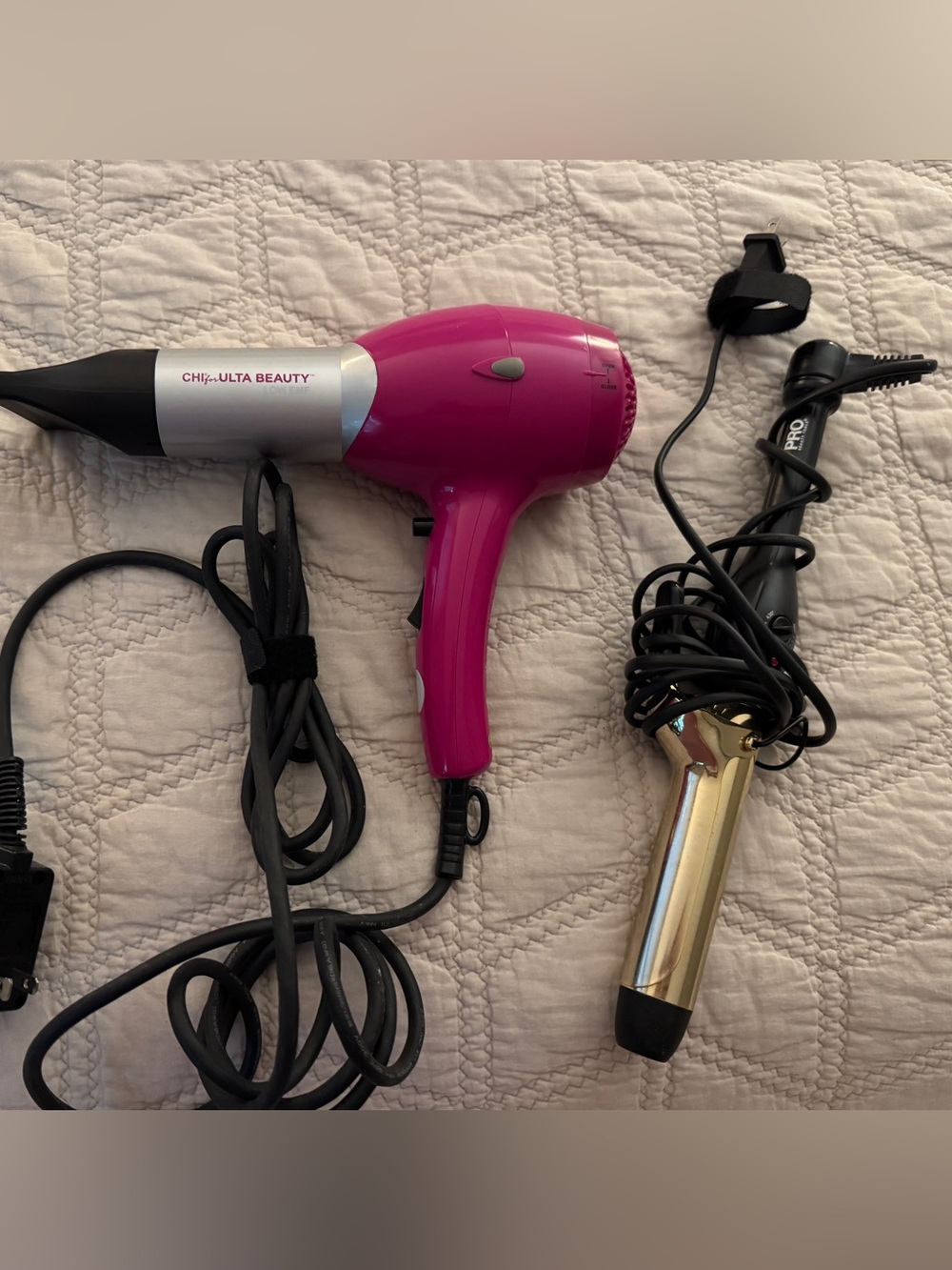 CHI for ULTA BEAUTY Pink Travel Hair Dryer and Pro Curling Iron